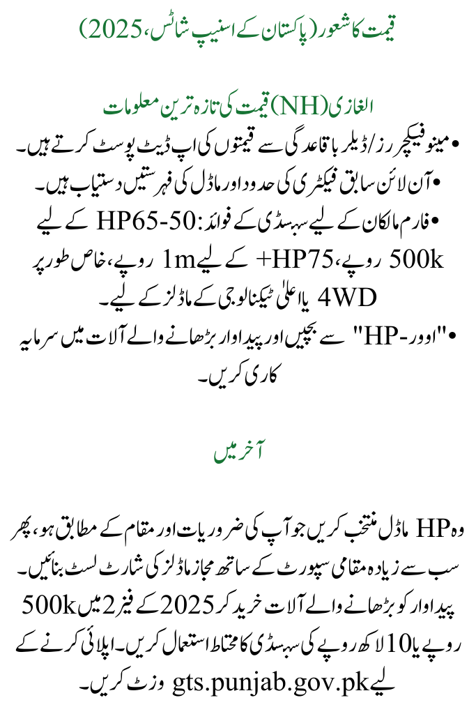 CM Punjab Green Tractor Scheme 2025